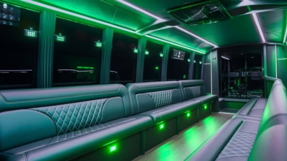 party bus rental interior