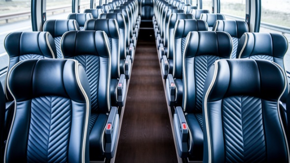 rochester 50 passenger charter bus inside