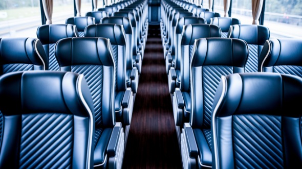rochester 54 passenger charter bus inside