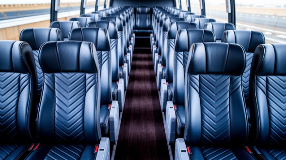 rochester 55 passenger charter bus inside